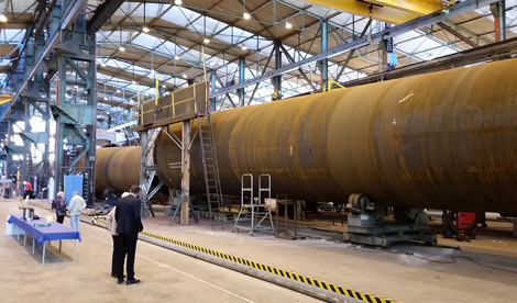 Det är imponerande och stort på Enercon som tillverkar vindkraftverk.
